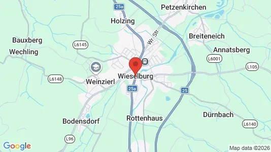 Apartments for rent i Wieselburg - kort over placeringen