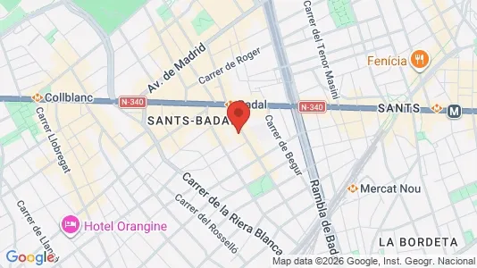 Apartments for rent i Barcelona Les Corts - kort over placeringen