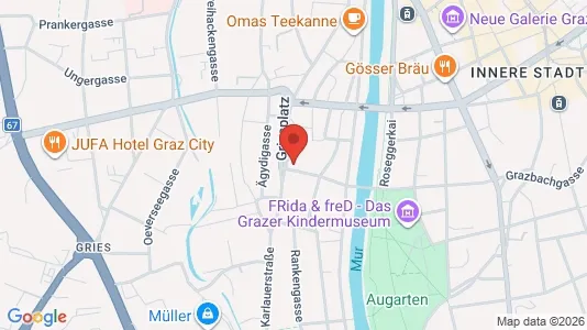 Apartments for rent i Graz - kort over placeringen