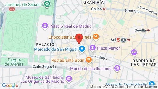 Apartments for rent i Madrid Centro - kort over placeringen