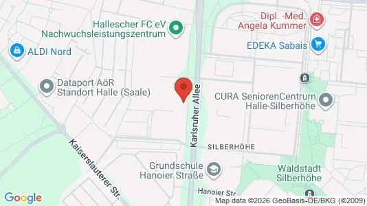 Apartments for rent i Halle (Saale) - kort over placeringen