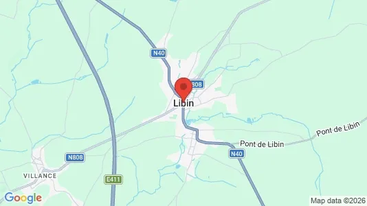 Apartments for rent i Libin - kort over placeringen