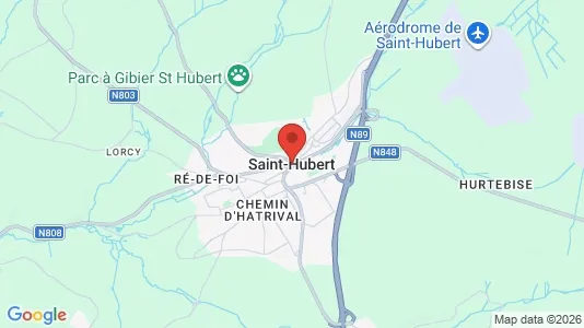 Houses for rent i Saint-Hubert - kort over placeringen