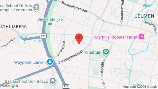 Apartments for rent i Leuven - kort over placeringen