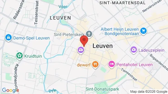 Apartments for rent i Leuven - kort over placeringen