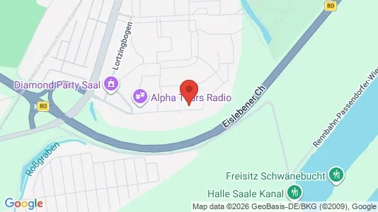 Apartments for rent i Halle (Saale) - kort over placeringen
