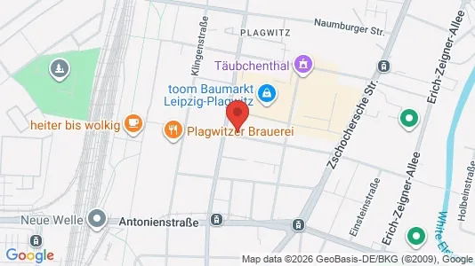 Apartments for rent i Leipzig - kort over placeringen