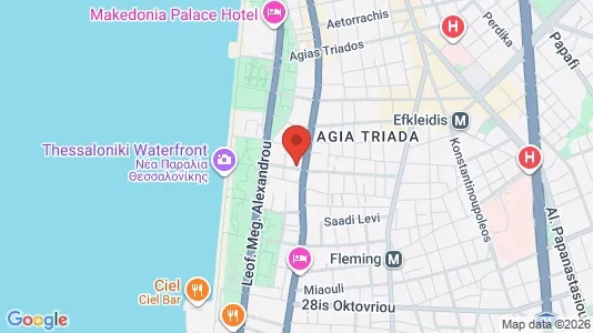 Apartments for rent i Thessaloniki - kort over placeringen