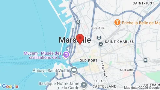 Apartments for rent i Marseille - kort over placeringen