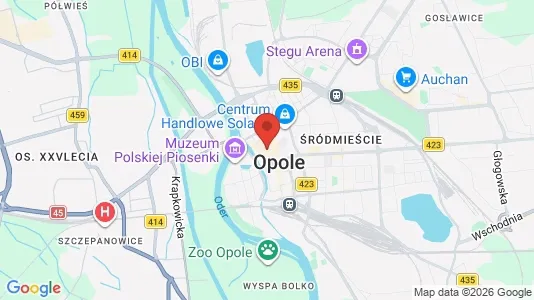 Rooms for rent i Opole - kort over placeringen