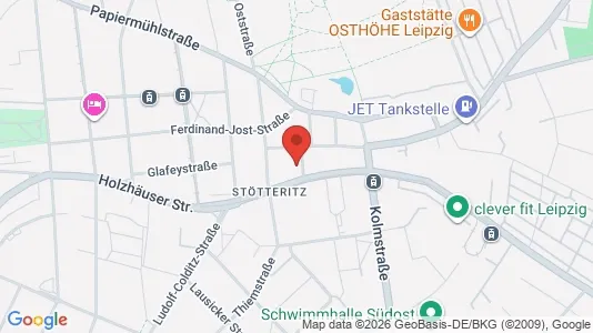 Apartments for rent i Leipzig - kort over placeringen