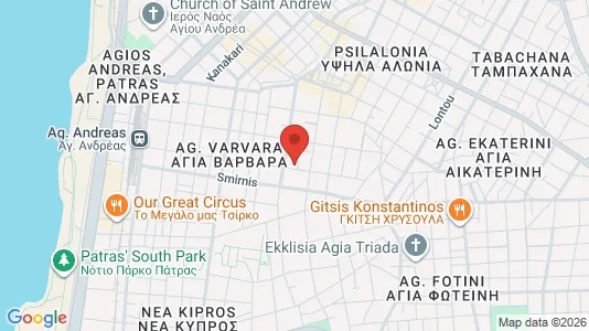 Apartments for rent i Patras - kort over placeringen
