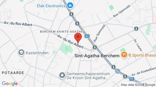 Apartments for rent i Brussels Sint-Agatha-Berchem - kort over placeringen
