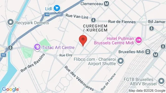 Apartments for rent i Brussels Anderlecht - kort over placeringen