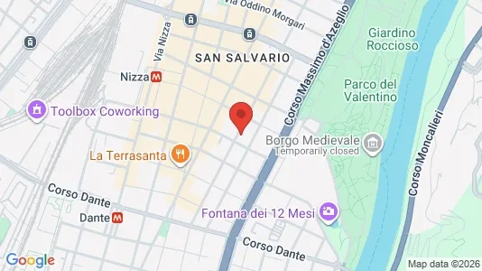 Rooms for rent i Turin - kort over placeringen
