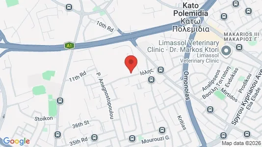 Apartments for rent i Kato Polemidia - kort over placeringen