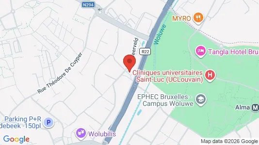 Apartments for rent i Brussels Sint-Lambrechts-Woluwe - kort over placeringen