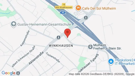Apartments for rent i Mülheim an der Ruhr - kort over placeringen