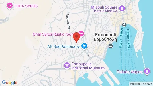 Apartments for rent i Syros-Ermoupoli - kort over placeringen