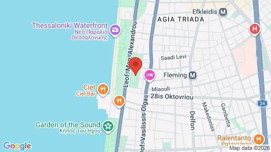 Apartments for rent i Thessaloniki - kort over placeringen