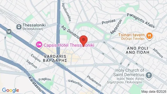 Apartments for rent i Thessaloniki - kort over placeringen