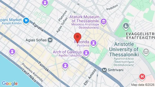 Apartments for rent i Thessaloniki - kort over placeringen