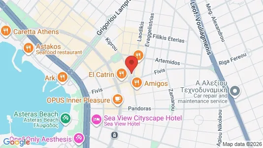 Apartments for rent i Glyfada - kort over placeringen