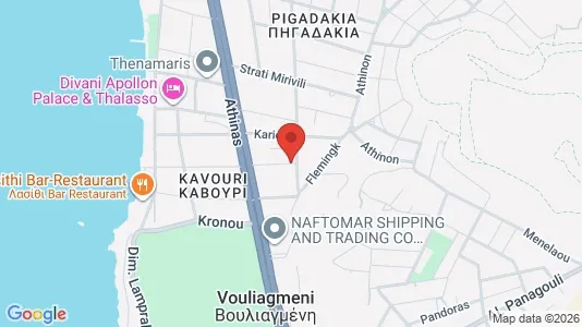 Apartments for rent i Glyfada - kort over placeringen