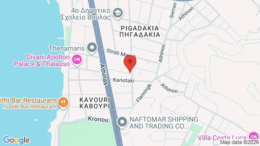 Apartments for rent i Glyfada - kort over placeringen
