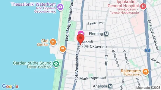 Apartments for rent i Thessaloniki - kort over placeringen