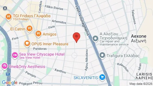 Apartments for rent i Glyfada - kort over placeringen