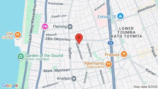 Apartments for rent i Thessaloniki - kort over placeringen