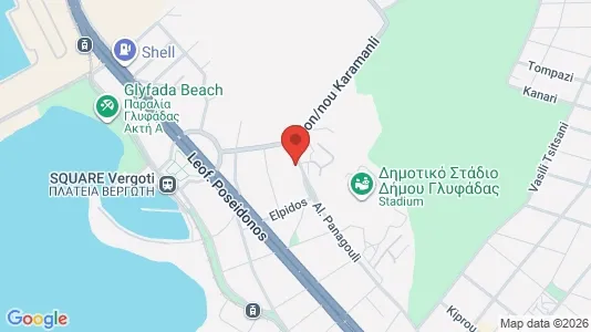 Apartments for rent i Glyfada - kort over placeringen