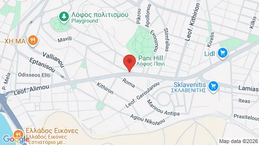 Apartments for rent i Alimos - kort over placeringen