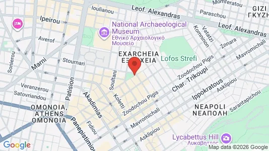 Apartments for rent i Athens Exarchia - kort over placeringen