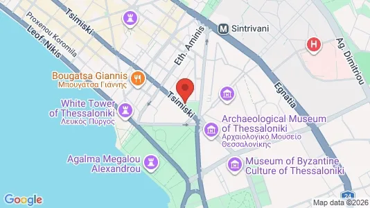 Apartments for rent i Thessaloniki - kort over placeringen