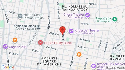 Apartments for rent i Athens Agios Nikolaos - kort over placeringen