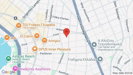 Apartments for rent i Glyfada - kort over placeringen