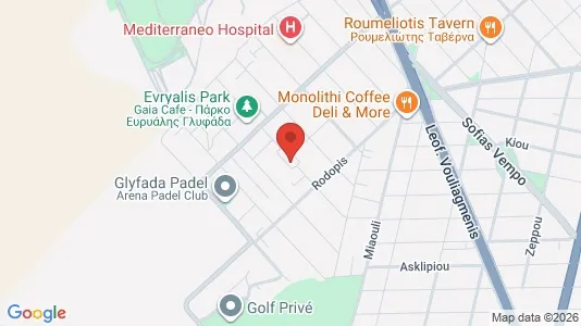 Apartments for rent i Glyfada - kort over placeringen