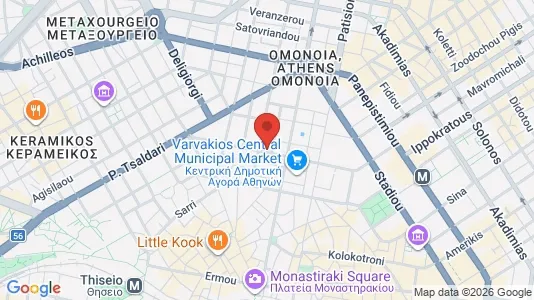 Apartments for rent i Athens Omonia - kort over placeringen