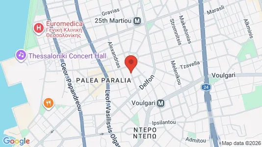 Apartments for rent i Thessaloniki - kort over placeringen