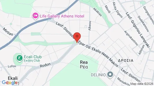 Apartments for rent i Dionysos - kort over placeringen