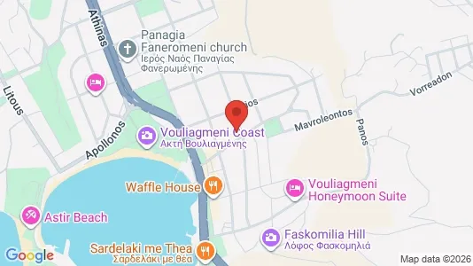 Apartments for rent i Vari-Voula-Vouliagmeni - kort over placeringen
