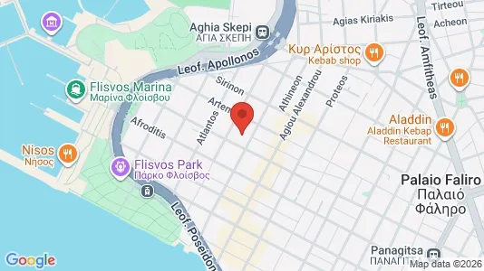 Apartments for rent i Palaio Faliro - kort over placeringen