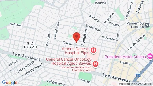 Apartments for rent i Athens Ampelokipoi - kort over placeringen