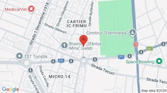 Apartments for rent i Galaţi - kort over placeringen