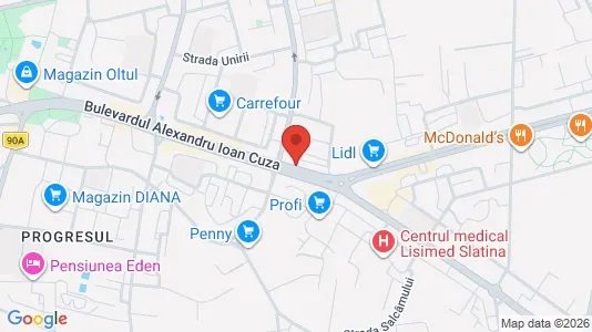 Apartments for rent i Slatina - kort over placeringen