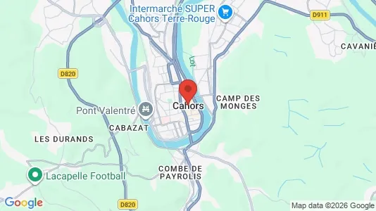 Apartments for rent i Cahors - kort over placeringen