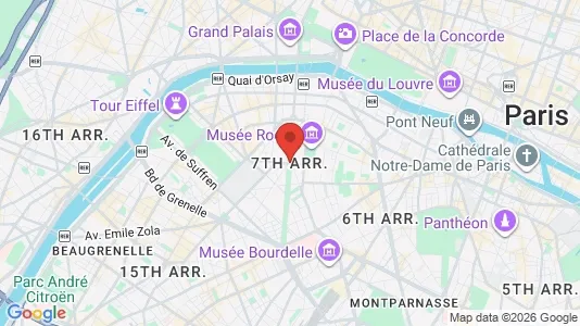 Apartments for rent i Paris 7ème arrondissement - kort over placeringen