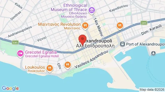 Apartments for rent i Alexandroupoli - kort over placeringen